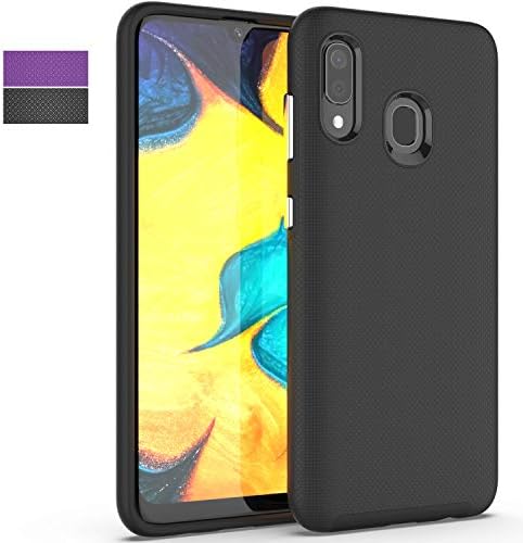 Galaxy A20 Case,Galaxy A30 Case,NiuBox Armor Slim Fit Dual Layer [PC+TPU Hybrid] Shock Absorption Protective Phone Case Cover for Samsung Galaxy A20, A30 (2019 Released) Black