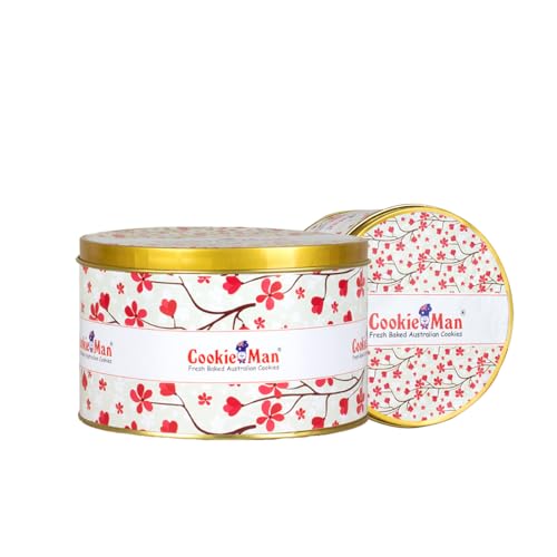 Image of CookieMan Butter Cashew Cookies - 300g Tin Box | Rich & Crunchy Eggless Cashew Butter Biscuits, Ideal for Gifting | Perfect Tea Time Snack for All Ages