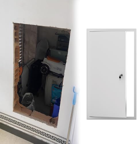 Erişim Paneli Metal Duvar Kilitli Erişim Paneli, Elektrik Tesisatı Alçıpan Için Erişim Paneli, Beyaz Tavan Arası Kapağı Erişim Servis Kapısı, Gömme Duvar Deliği Kapağı(40x80cm) - Görsel 1