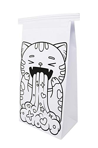 BIG FUDGE Barf Bags! Set of 50. 9.5 x 6” Disposable Bag for Vomit, Motion Sickness, Health Reasons Medical Emesis, Hangover Puke Bag with General Fast Opening Throw Up