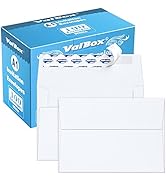 ValBox A1 Invitation Envelopes 100 Qty - 3.5 x 5" White Envelopes Self Seal for Invitations, Wedd...