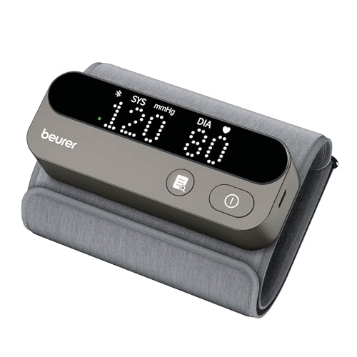 Beurer BM59 Elite 900 Upper Arm Blood Pressure Monitor, Tubeless One-Piece Cuff, Irregular Heartbeat Detection, LED Risk Indicator, Accurate & Clinically Proven, Bluetooth, 240 Memory Sets