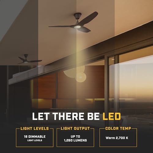 Image of Big Ass Fans Haiku Coastal 52 inch Smart Outdoor Ceiling Fan with Remote for Indoor & Covered Patio, Coastal-Rated, Corrosion-Resistant, Matte White