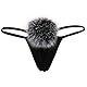 ADESUGATA Damen Tanga Sexy – Mädchen Plüsch Ball Anime Cosplay Kostüm Unterwäsche Sexy Höschen T-Rücken Niedlicher Kaninchenschwanz G-String Fell Ball Club Bikini Slip Höschen 2 Pack