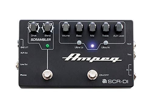 Ampeg SCRDI Bass DI Preamp with Scrambler Overdrive,Black