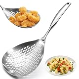 KAYCROWN Schiumarola scanalata, in acciaio inox 304, mestolo per schiumarola, colino per c...