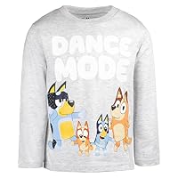 Bluey Bingo Dad Little Boys 3 Pack Long Sleeve T-Shirts Orange/Blue/Gray 7-8 — image 5