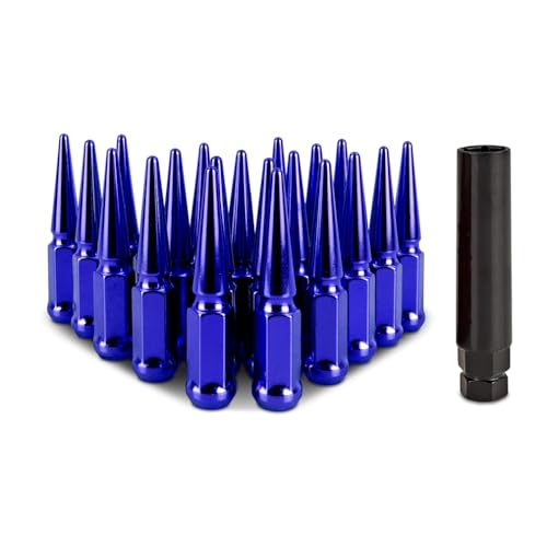 Image of Mishimoto Spiked Lug Nuts, M12x1.5, 20-PC Set, Blue