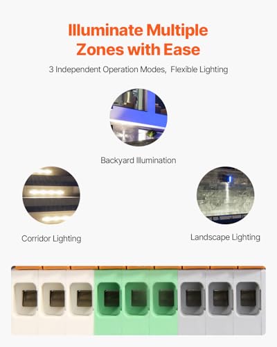 Image of VEVOR Low Voltage Transformer, 300W, 120V AC to 12V /14V AC Landscape Lighting Transformer with Photocell Sensor and Timer, Weatherproof, for Outdoor, Spotlight, Garden Pathway Light, Pool Spa Light