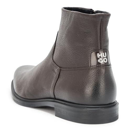 Image of HUGO Men's Kerr Leather Zip Up Chelsea Bootie