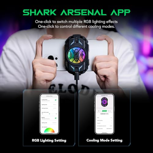 Image of Black Shark 4 Pro Phone Cooler Fun for Gaming, Cell Phone Cooler for iOS /Android (2.63-3.46 Inches) Semiconductor Heatsink Cooling