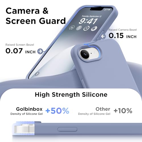 Image of GolbinBox Magnetic for iPhone 17e /16e Case, Silicone Cover, Lavender Gray