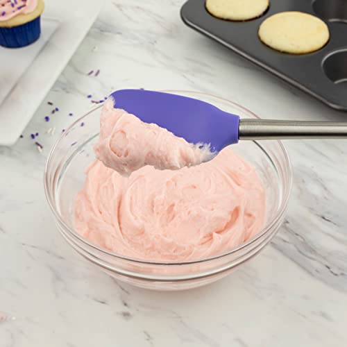 Image of Tovolo Flex-Core Stainless Steel Handled Mini Spatula & Spoonula Set of 2, Kitchen Utensil Set, BPA-Free Silicone, Safe for Cast Iron & Cookware Dishwasher-Safe