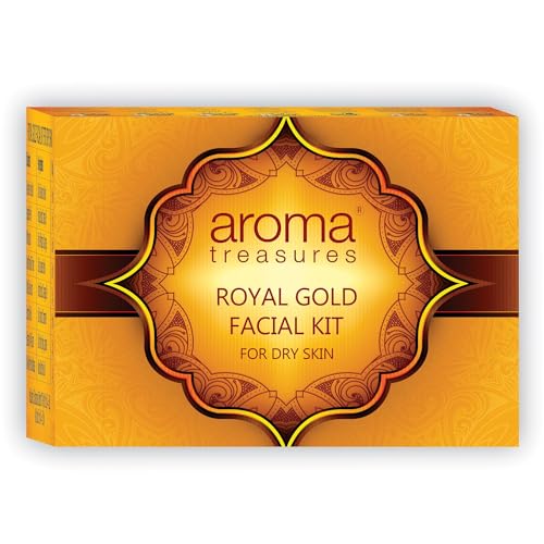 Image of Aroma treasures one time use facial kits with natural ingredients (Royal gold facial kit - Dry Skin)