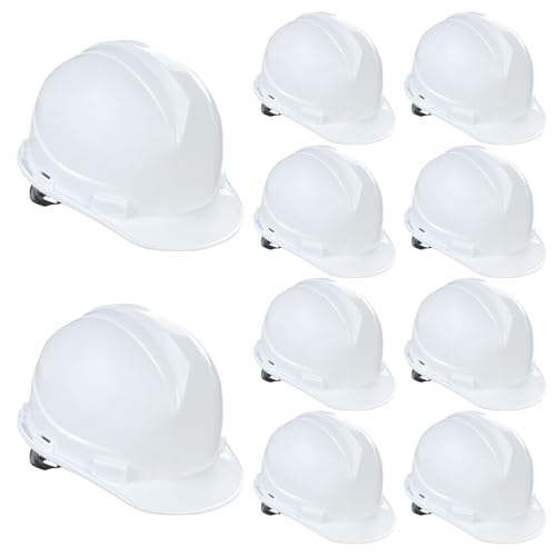 10 Pieces Suspension Hard Hat Construction Hard Hats Bulk for Saf...