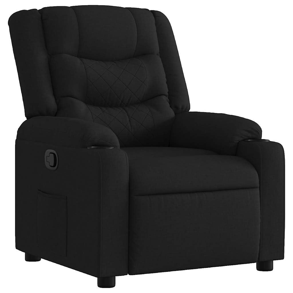 Sillón Relax Negro Tela Manual Ajustable TV Sillón