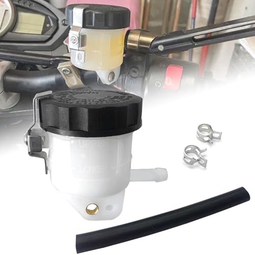 Motorcycle Brake Fluid Reservoir Tank Oil Cup Compatible With Ninja ZX6R ZX10R ZX14R Z900RS Z1000SX Ninja 1000 SX Versy 1000 ZZR1400 GSXR 600 750 1000 YZF R7 R6 R1 S1000RR