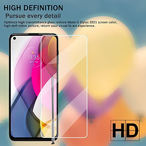 Moto G Stylus 2021 Screen Protector + Camera Lens Protectors By Yeyebf, [2 Pack] Tempered Glass Screen Protector [Bubble-Free][Case-Friendly] Screen Protector Glass For Moto G Stylus 2021 #TOP5