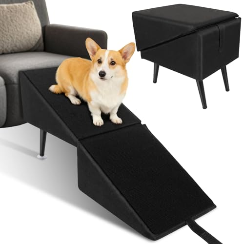 Orifesio Hundetreppe Klappbar, rutschfeste Hundetreppe für...