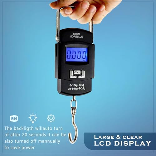 Image of Portable Digital Electronic Weighing Scale - Up to 50kg with LCD Display, Backlight & Tare Function | Lightweight and Compact, Ideal for Travel, Luggage & Home Use