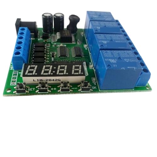 Relais temporisé 12V 4 canaux multifonction temporisateur cycle minutage DC