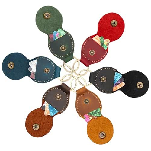 Personalized Leather Guitar Pick Holder and Keychain
