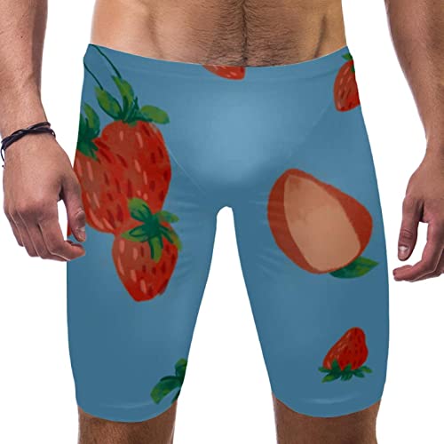 Short de bain homme motif fraise bleu pour nager et se détendre cet été