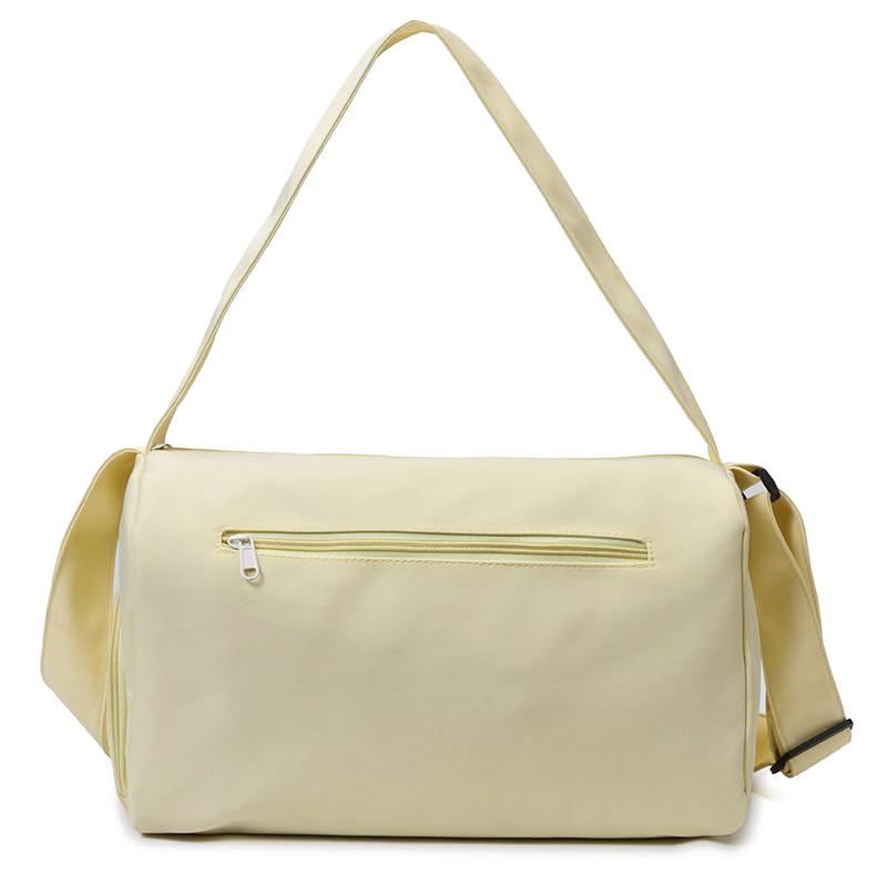 Generic Travel Tote Bags for Women, Weekend Bag, Women's Duffle Bag, Water Resistant Canvas, Zippered Compartment, Khaki (Beige), jb0097