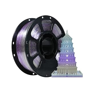 iBOSS 透明フィラメント クリア PETGフィラメント 1.75mm PETG グリッター 3Dプリンター消耗品 1kgフィラメント (2.2ポンド) 寸法精度+/- 0.02mm 透明 PETGグレーズ イエロー パープル ブルー