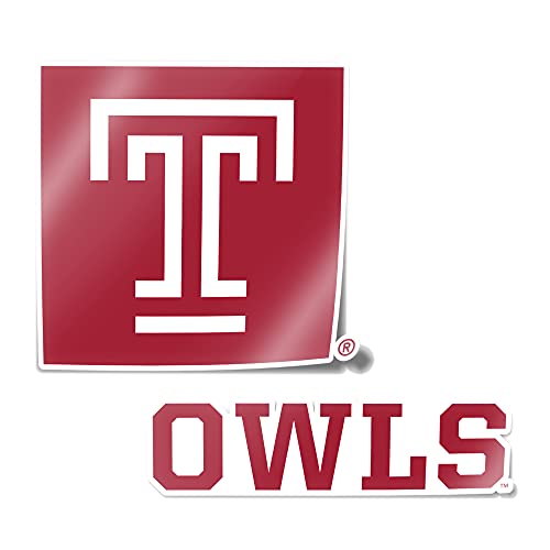 Desert Cactus Temple University Owls Sticker Decal (4" Set V1)