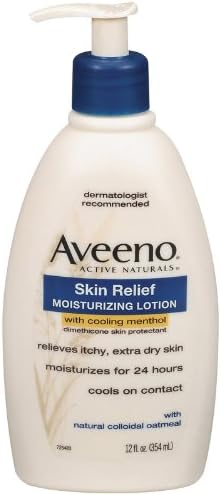 Aveeno Skin Relief Moisturizing Body Lotion With Colloidal Oatmeal & Cooling Menthol, Moisturizer for Extra Dry, Itchy or Sensitive Skin, 354mL