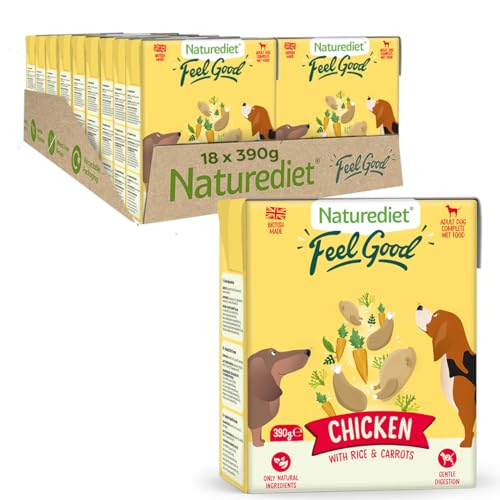 Naturediet - Feel Good Wet Dog Food Natural and Nutritionally Balanced Chicken 390g (Pack of 18)
