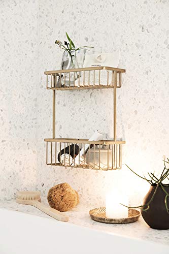 Panier de bain pour optimiser le rangement des flacons dans la douche