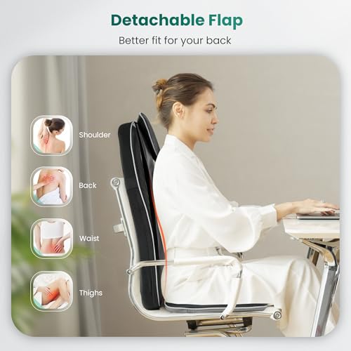 Snailax Shiatsu‑Massagesitzauflage mit Wärme‑ und Vibrationsfunktion – Ansicht 3