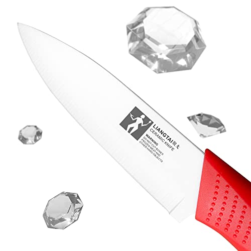 Liangtai Ceramic Knife 3 Inch Fruit Knife (Red Handle) #TOP2