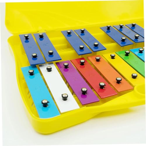Xylophone 25 notes glockenspiel instrument percussion musicale jaune - 3