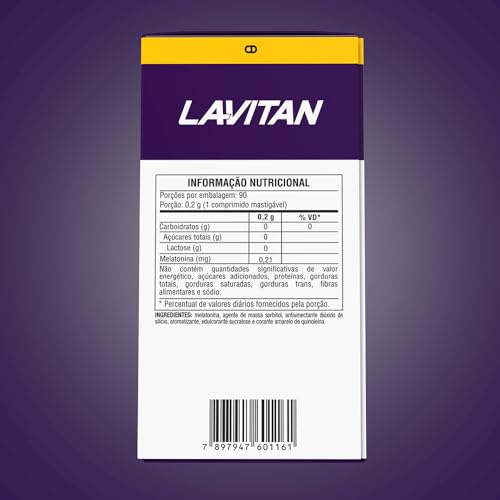 LAVITAN MELATONINA 0,21MG CP PT 90 MAR