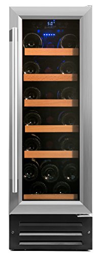 Smith & Hanks 19 Bottle Single Zone Wine Refrigerator, Stainless Steel Door, Built-In or Free Standing