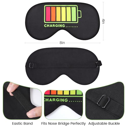 TeTupGa 2 Pcs Sleeping Eye Mask, Guys Blackout Sleeping Mask for Kids Adult Children's Travel Eye Mask Eye Cover Blindfold for Game - Image 6