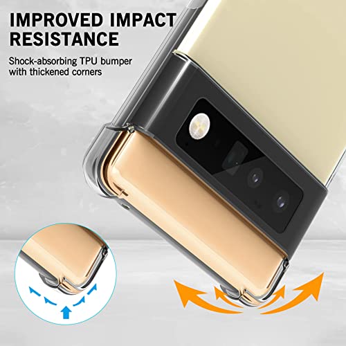 Image of for Back Case Cover Bumper Flexible Silicone Transparent Back Cover for Google Pixel 6 Pro - Transparent