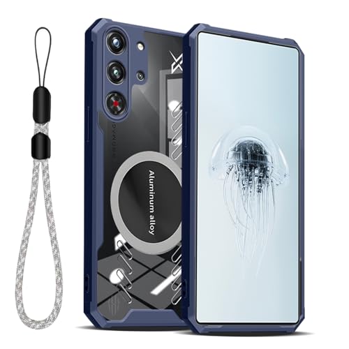 For RedMagic 10S pro/10S pro Plus/10 Pro / 10 Pro Plus 用 ケース カバー 対応 磁吸散?スマホケース YAJOJO 薄型 軽量 耐衝撃 落下防止 滑り止め レンズ保護 傷防止 (ブルー)