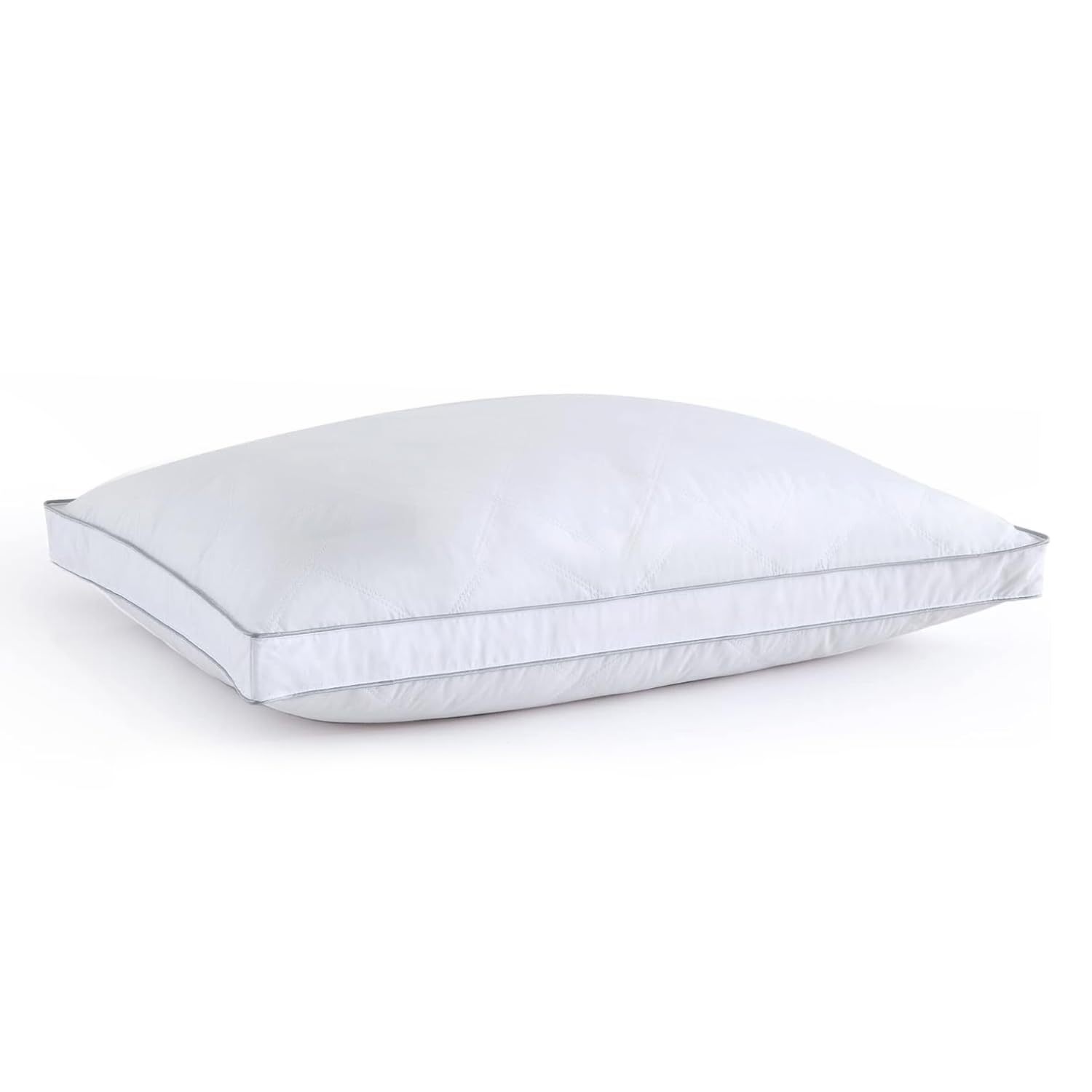 Bedding Home Hotel Quality Box Pillow for Side Sleepers - 1 Pack Firm Pillow with 4 Inch Gusset for Neck & Back Pain - Orthopaedic Anti Allergy Bed Pillow for Sleeping (1pk)