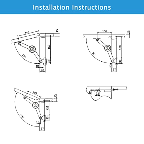 Cerniere di supporto per coperchio, 2 pezzi, per