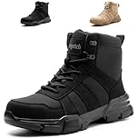 Safety Boots Lightweight Steel Toe Boots Men Women Comfortable Work Boots Shoes Black 9 UK 43 EU 265
