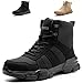 Nasogetch Botas de Seguridad para Hombre Mujer Ligeras Zapatos de Seguridad Botas de Trabajo con Punta de Acero Nero 43 EU 265