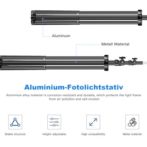 soonpho tripode 2m, trípode de Foco led, trípode para luz con Adaptador para Estudio, Soporte para softbox tripode Flash - imagen 6