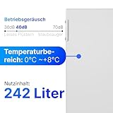 Bomann VS 7316.1 Vollraumkühlschrank / LED-Beleuchtung / wechselbarer Türanschlag / Nutzinhalt: 242 Liter / weiß - 5