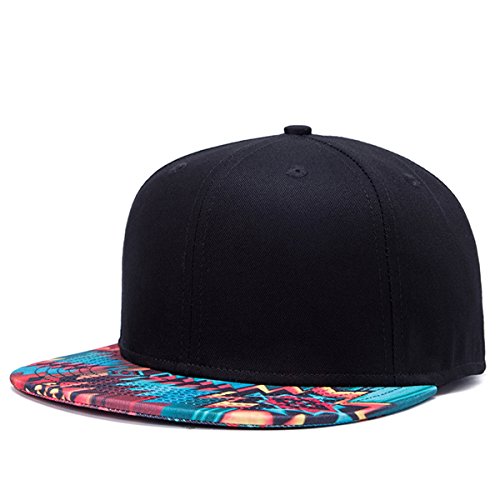 So'each Unisex 3D Galaxy Aztec Print Flatbill Visor Snapback Baseball Hat Neon Sign