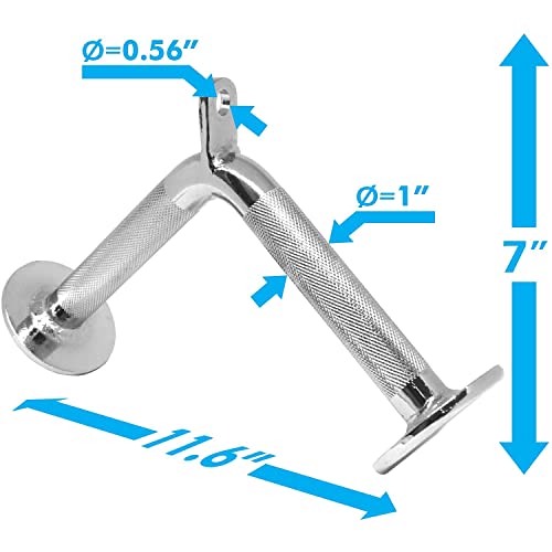 A2Zcare Combo Tricep Press Down Cable Attachment | Multi-Option: Double D Handle, V-Shaped Bar, Tricep Rope, Rotating Straight Bar (V Handle + V-Shaped Bar) #TOP2
