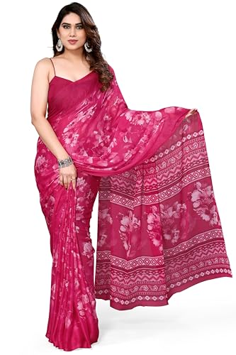 Image of MIRCHI FASHION Women's Ready to Wear 1 Minute Drape Chiffon Printed Saree with Blouse Piece